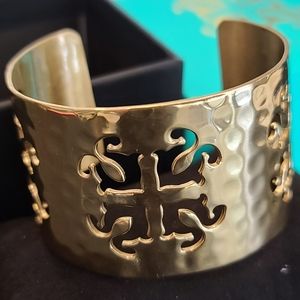 Rustic Cuff Gold Bracelet